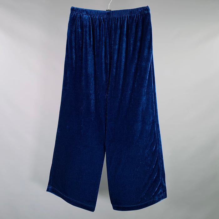 BALENCIAGA Size S Blue Velvet Polyester Blend Drop Crotch Casual Pants
