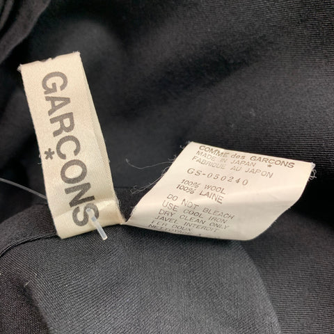 COMME des GARCONS Size M Black Wool Knit Zip Up Skirt