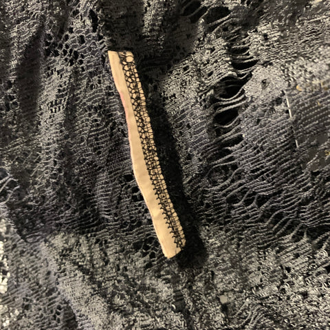 COMME des GARCONS BLACK Size M Black  Lace Button Up Shirt