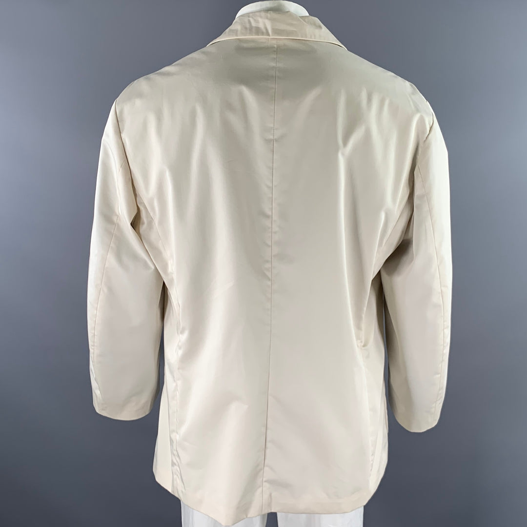 GIANFRANCO FERRE Size 50 Cream Ivory Cotton Blend Notch Lapel Sport Coat