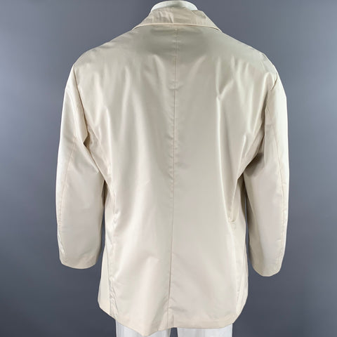 GIANFRANCO FERRE Size 50 Cream Ivory Cotton Blend Notch Lapel Sport Coat