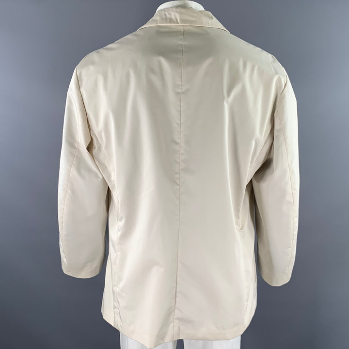 GIANFRANCO FERRE Size 50 Cream Ivory Cotton Blend Notch Lapel Sport Coat