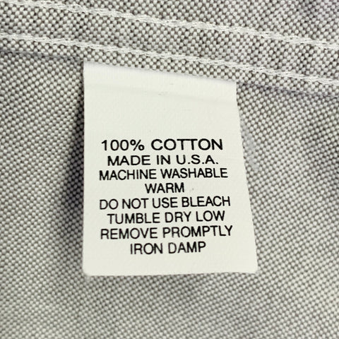 GITMAN BROS VINTAGE Size L Grey Cotton One Pocket Button Down Collar Long Sleeve Shirt