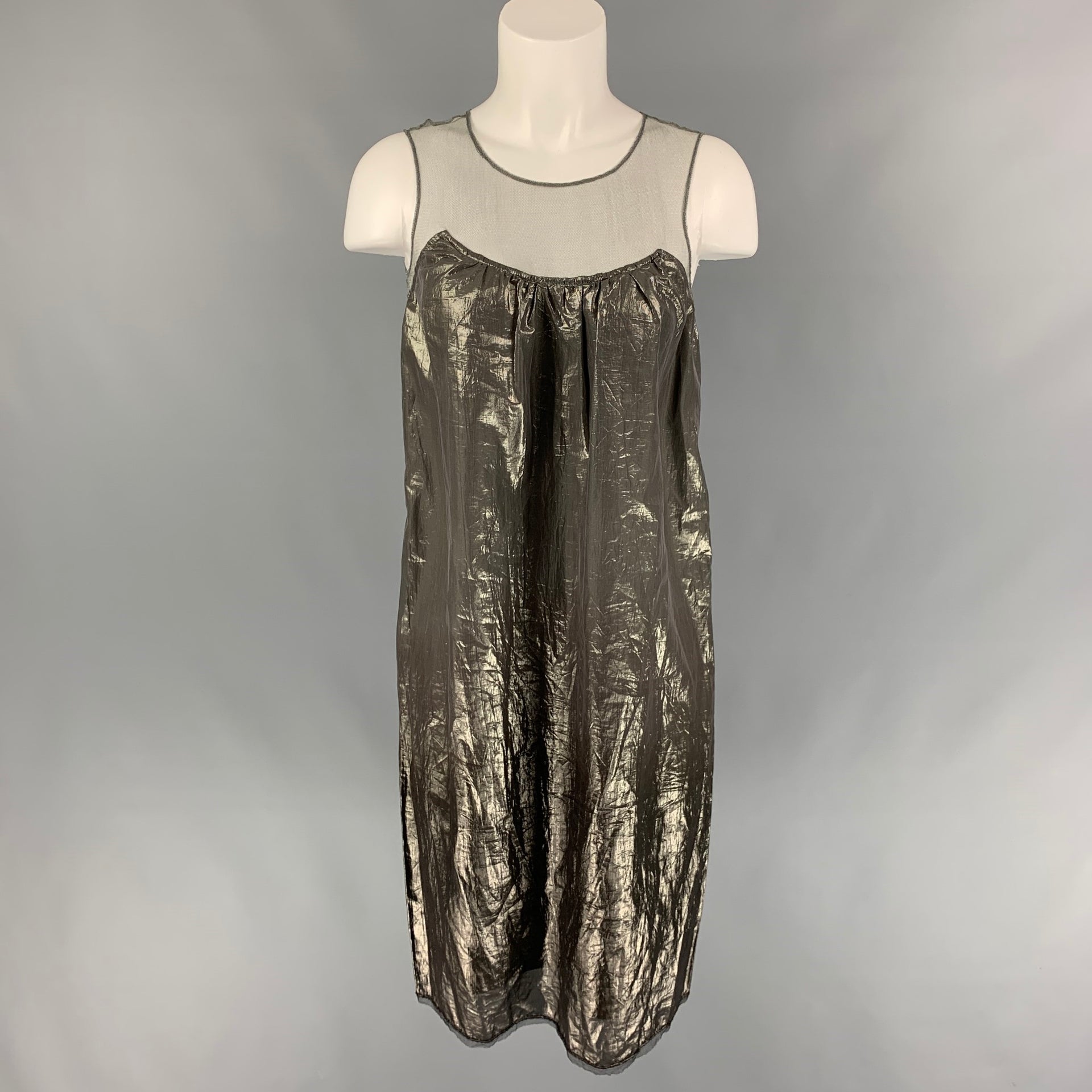 burberry prorsum silk dress BURBERRY PRORSUM Pre-Fall 2013 Size XS Brown Camel Silk Evening Gown L