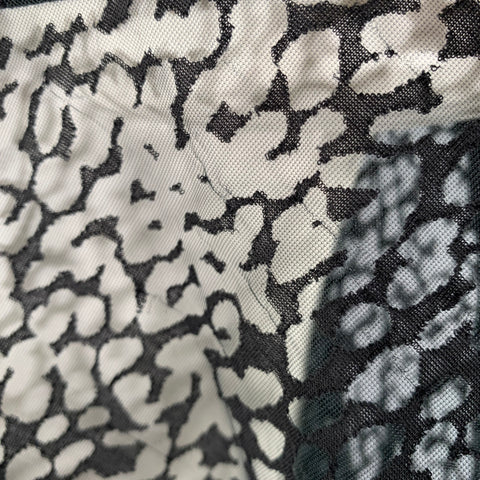 SAINT LAURENT Size S Black Lyocell Blend See Through Animal Print Casual Top