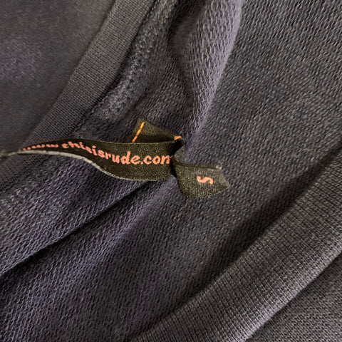 RUDE Size M Blue Brown Bug Crew Neck Pullover