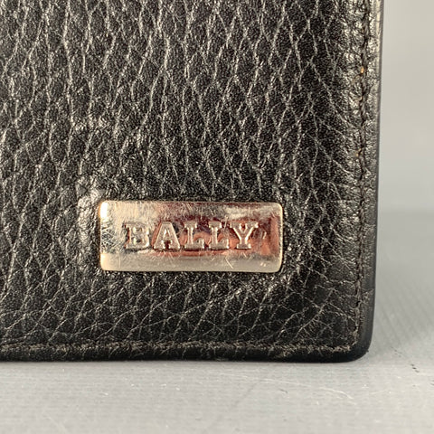 BALLY Black Leather Bifold Wallet