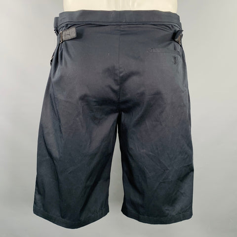 Short en coton bleu marine taille 36 LANVIN