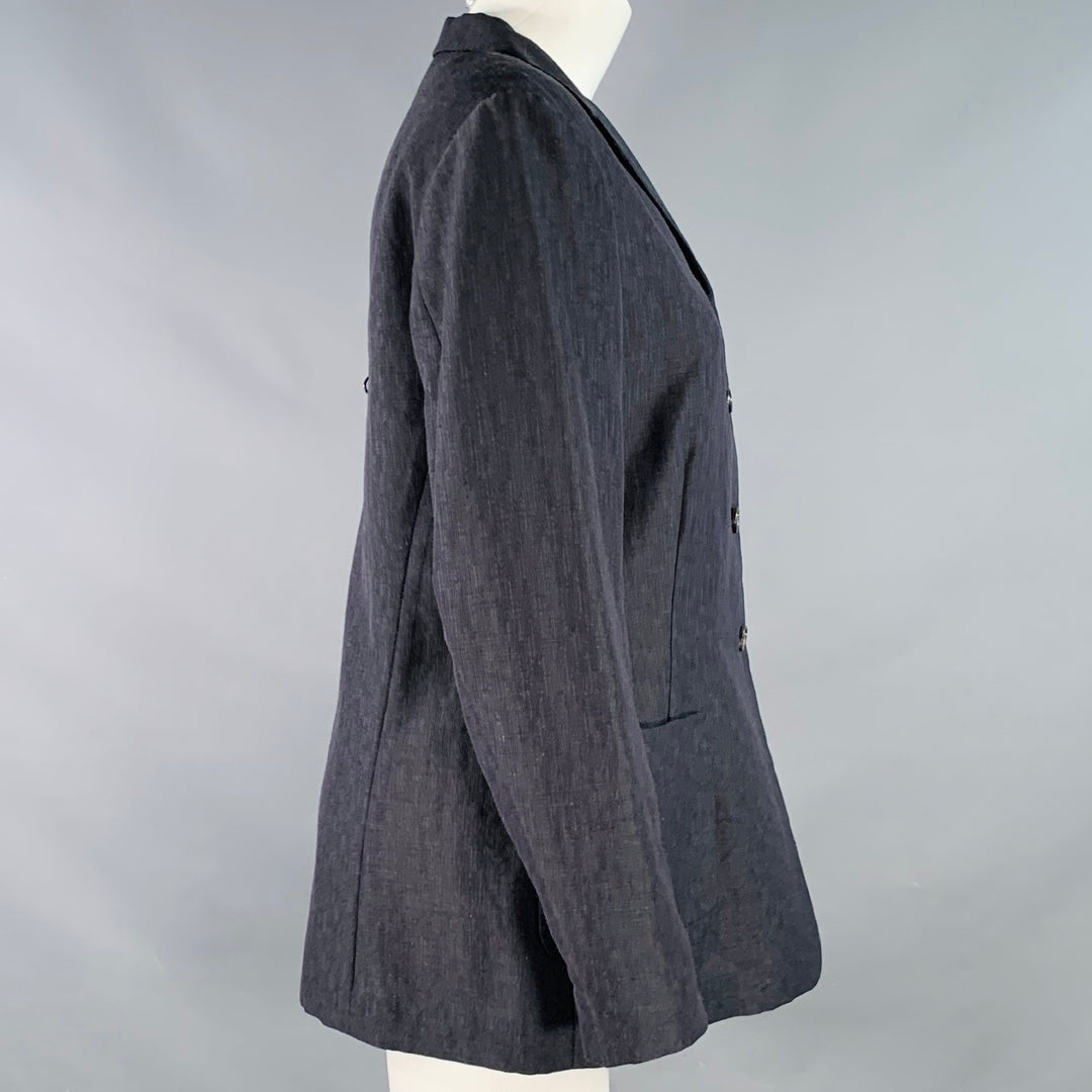 JIL SANDER Size 4 Grey Charcoal Silk Mohair Wool Jacket Blazer
