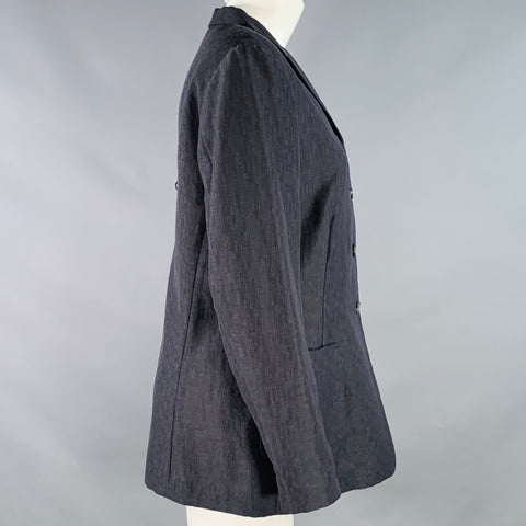 JIL SANDER Size 4 Grey Charcoal Silk Mohair Wool Jacket Blazer