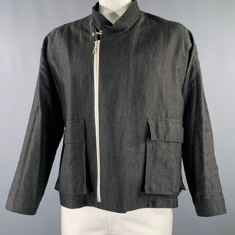ANITYA One Size Black Linen Oversized Sport Coat