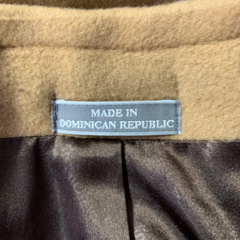MICHAEL KORS Size XXXL Camel Wool Blend Notch Lapel Coat