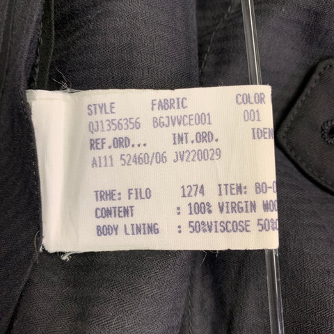 JOHN VARVATOS Size 40 Regular Black Wool Twill Notch Lapel Suit