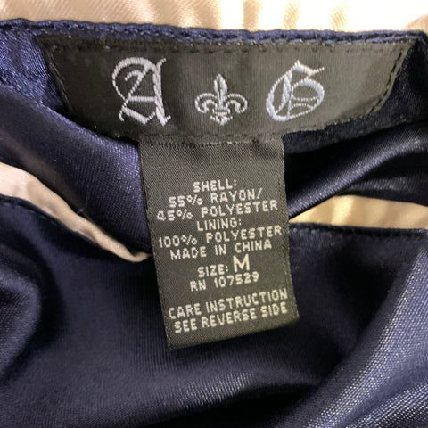 NO BRAND Size S Navy Black Rayon Bomber Jacket Outdoor
