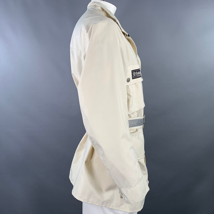 BELSTAFF Size L XL500 Cream Nylon Parka Jacket