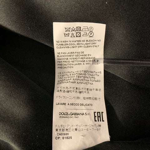 DOLCE & GABBANA TAILORED by Size 46 Black White Sequined Plaid Cotton Robe Coat