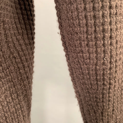 ERMENEGILDO ZEGNA Size M Brown Knit Cashmere 1/4 Zip Sweater