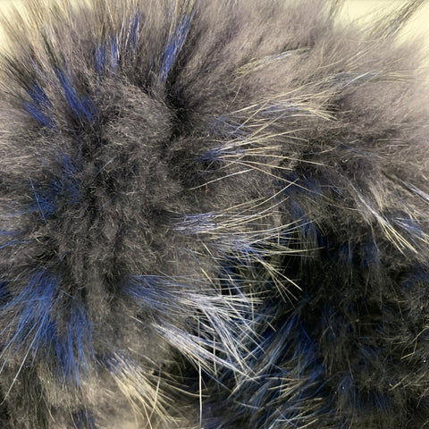 MAURIZIO PECORARO Black Blue Raccoon Fur Scarf