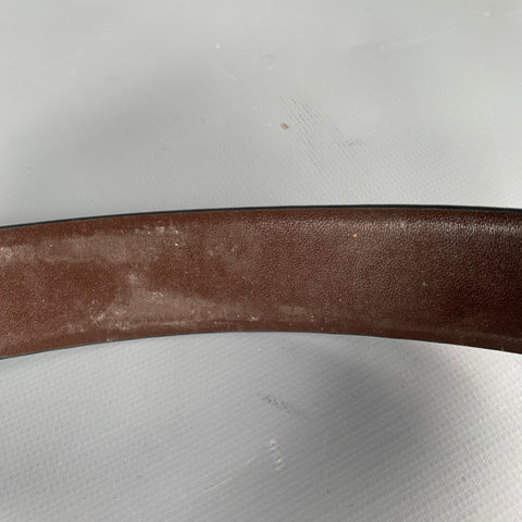 CALVIN KLEIN Size S Black Silver Leather Belt