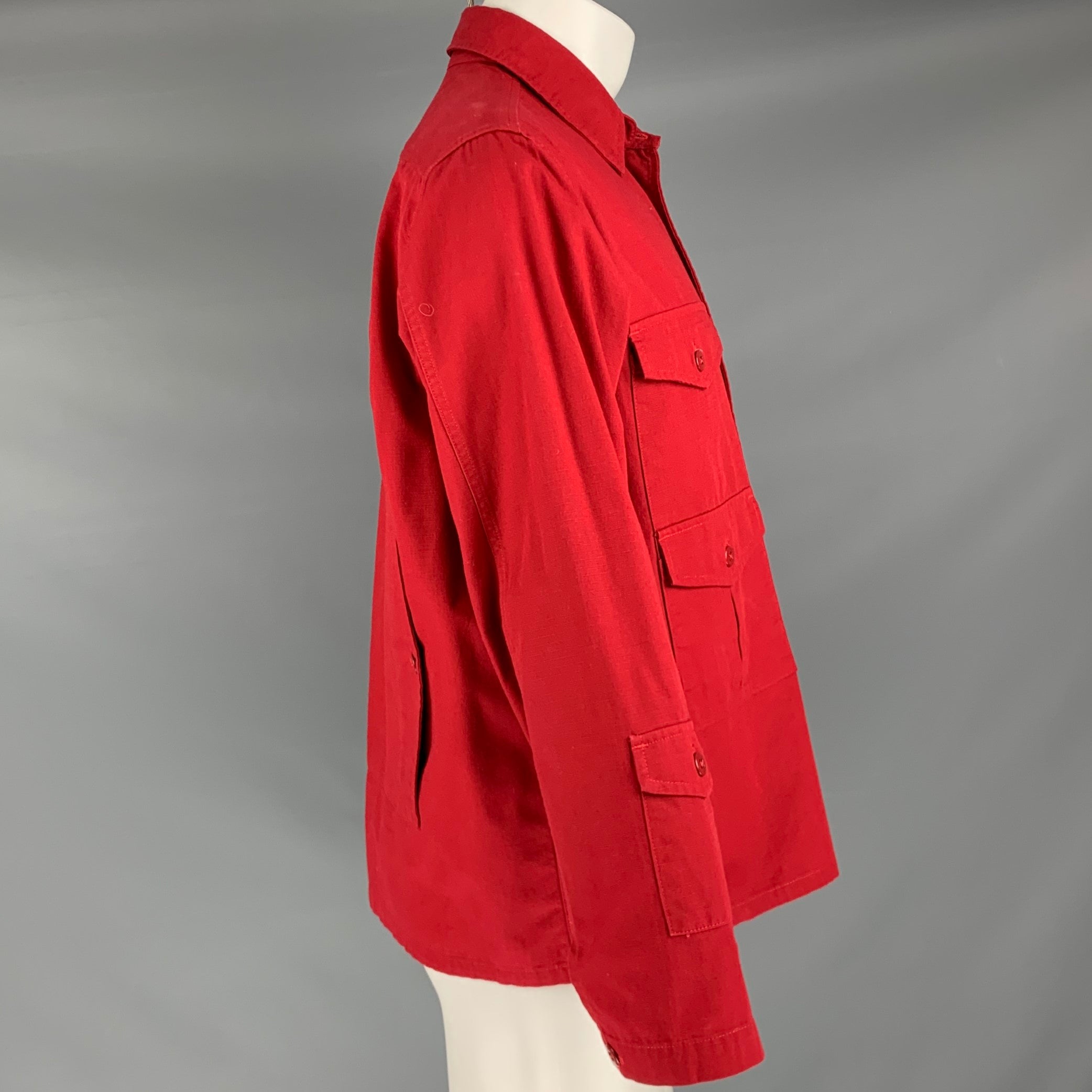 ENGINEERED GARMENTS Size M Red Cotton Shirt Jacket – Sui