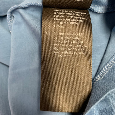 COS Size L Blue Cotton Crew Neck T-shirt