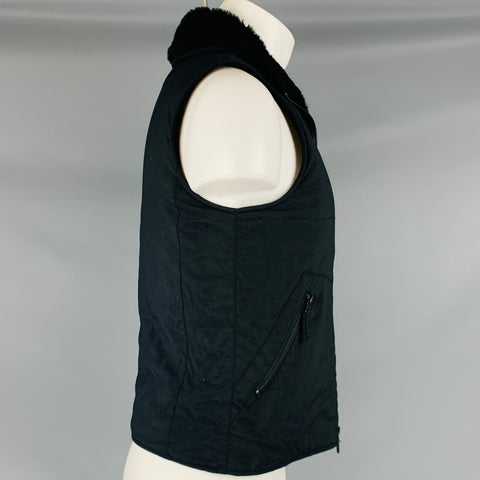 ARMANI EXCHANGE Size S Black Nylon Zip Up Vest