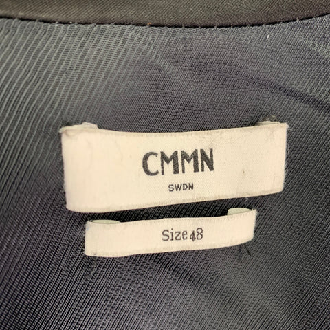 CMMN SWDN Size 38 Bret Black Orange Polyester Blend Track Jacket