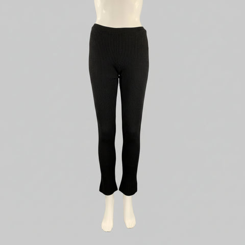 PRADA Size 2 Black Wool Flared Leggings