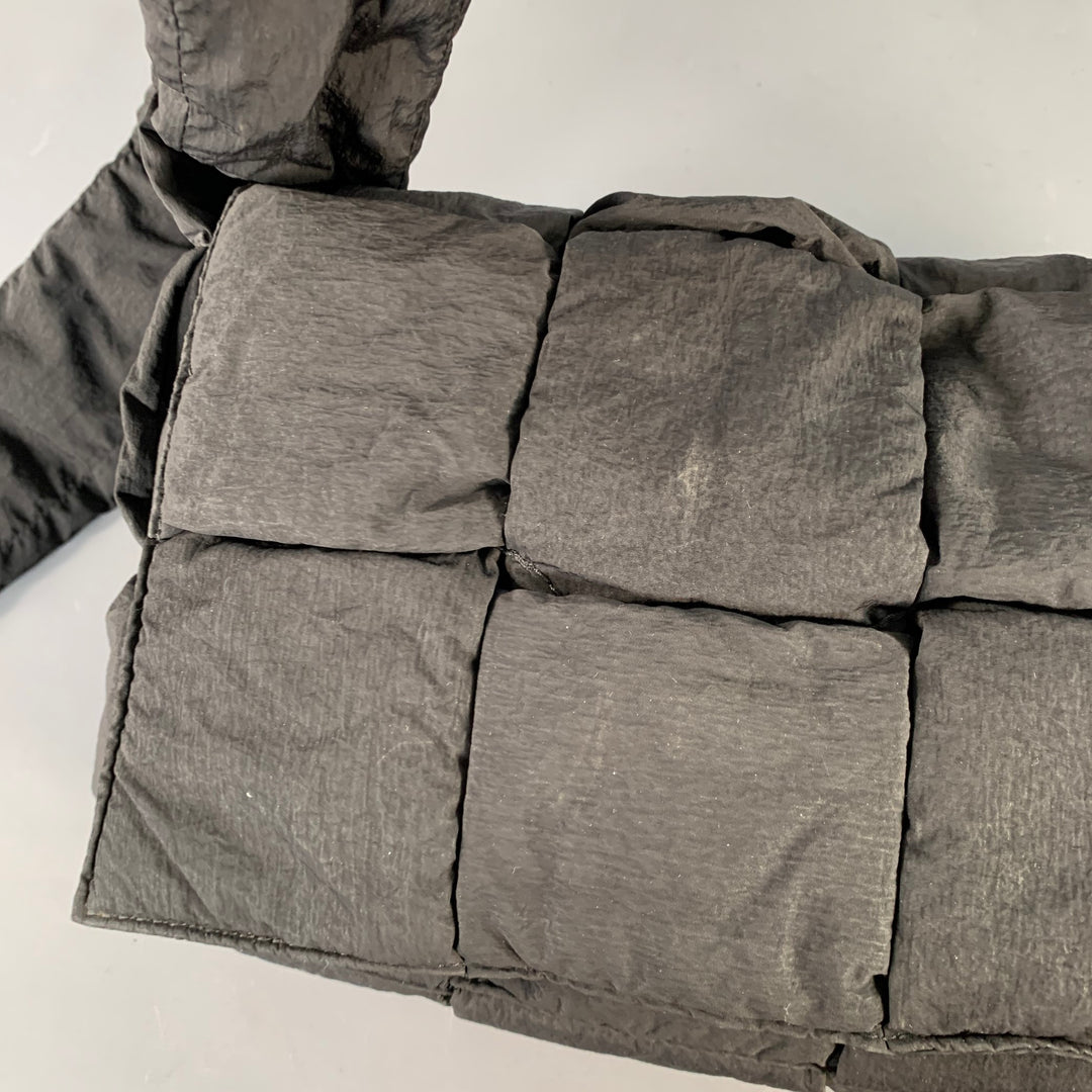 BOTTEGA VENETA Padded Tech Cassette Black Woven Nylon Cross Body Handbag