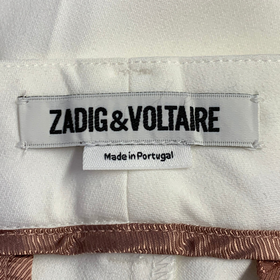 ZADIG & VOLTAIRE Size S White Polyester Blend Zip Fly Dress Pants