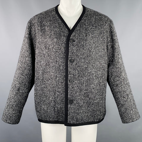 LE17SEPTEMBRE Size 36 Grey Black White Tweed Wool Blend Jacket