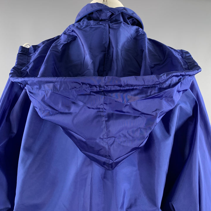 PRADA Size 0 Blue Polyamide Logo Windbreaker Jacket