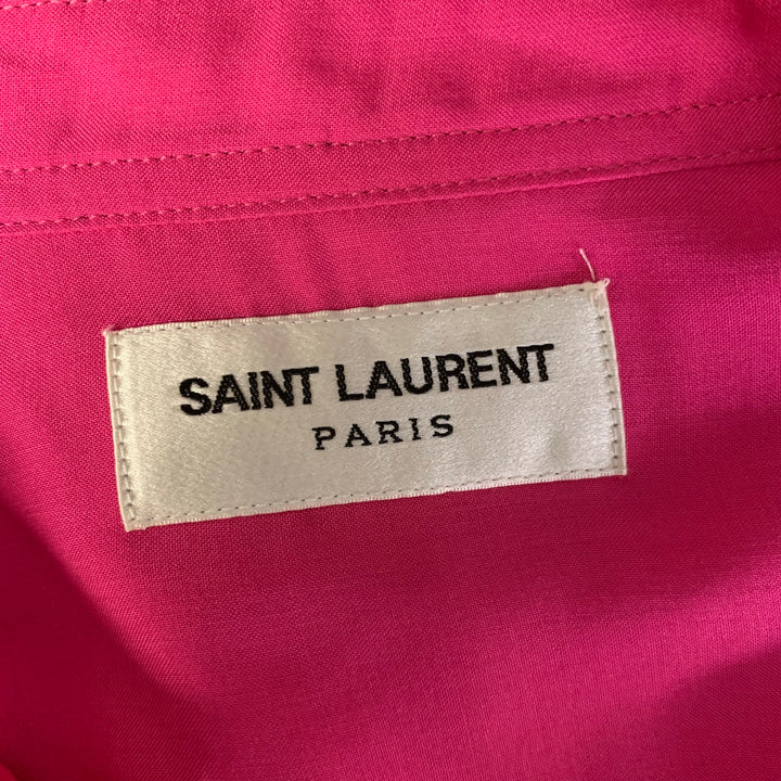 SAINT LAURENT Size S Pink Short Sleeve Shirt