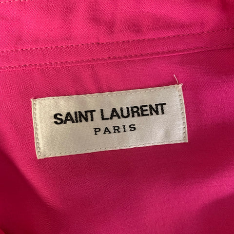 SAINT LAURENT Size S Pink Short Sleeve Shirt