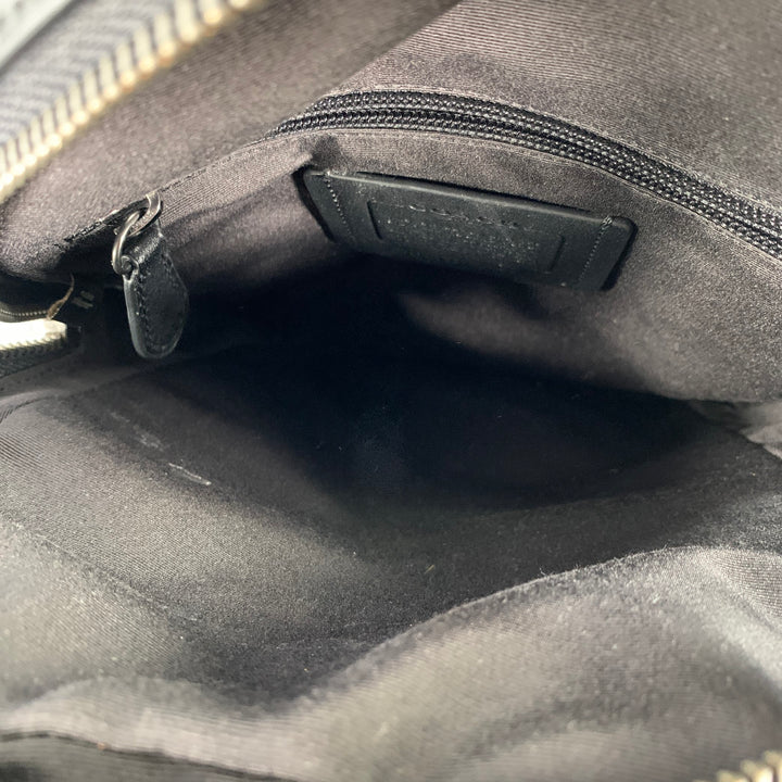 COACH Ethan Pack Black Leather Sling Bag