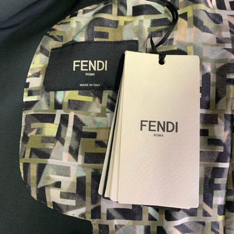 FENDI Size 42 Charcoal Wool Notch Lapel Sport Coat