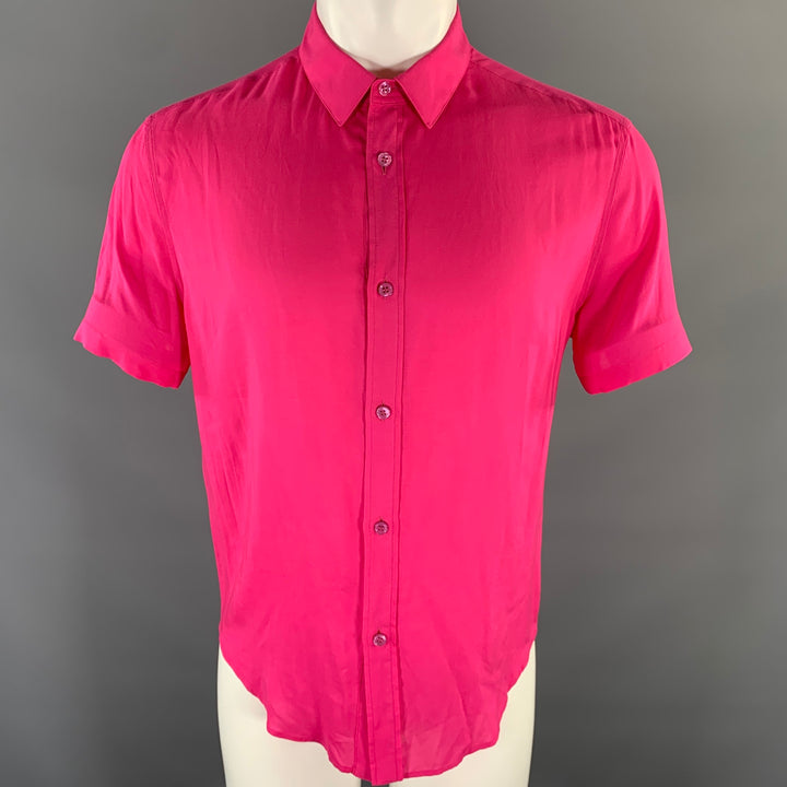 SAINT LAURENT Size S Pink Short Sleeve Shirt