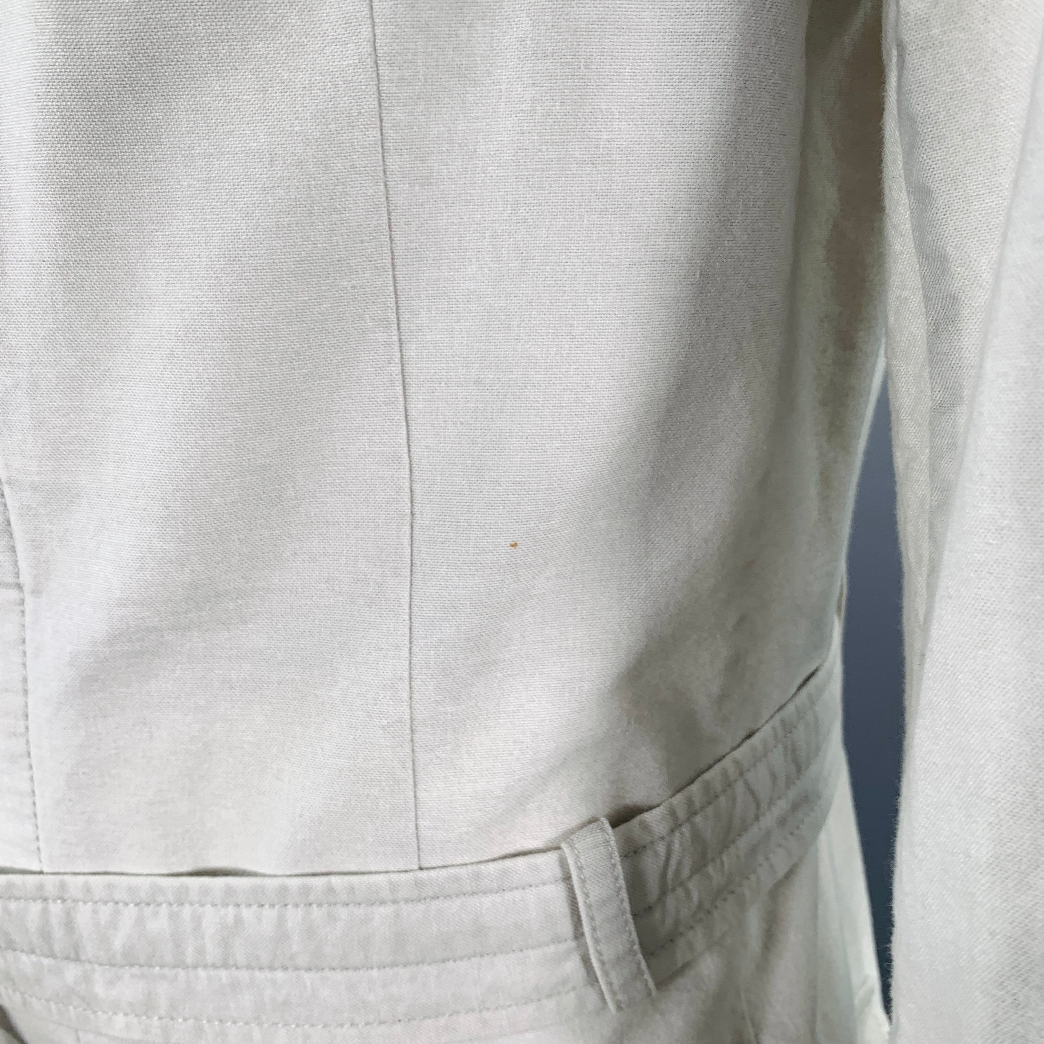 YOHJI YAMAMOTO Size XL Light Grey Cotton Belted Coat – Sui Generis