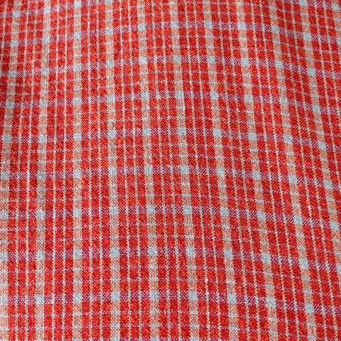 JOHN VARVATOS * U.S.A. Size L Red Grey Checkered Cotton Long Sleeve Shirt
