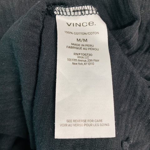 VINCE Polo Manga Corta Algodón Negro Talla M