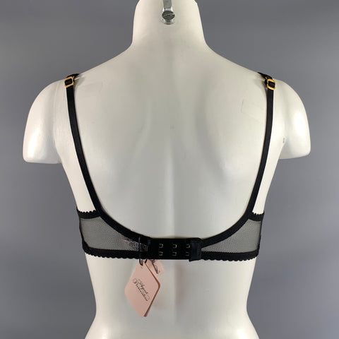AGENT PROVOCATEUR Size 32 Black Polyamide Blend Lace Bralette Lingerie