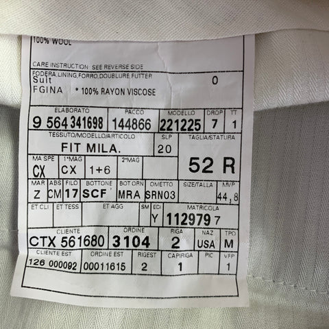 ERMENEGILDO ZEGNA Size 46 Grey Blue Pinstripe Wool Suit
