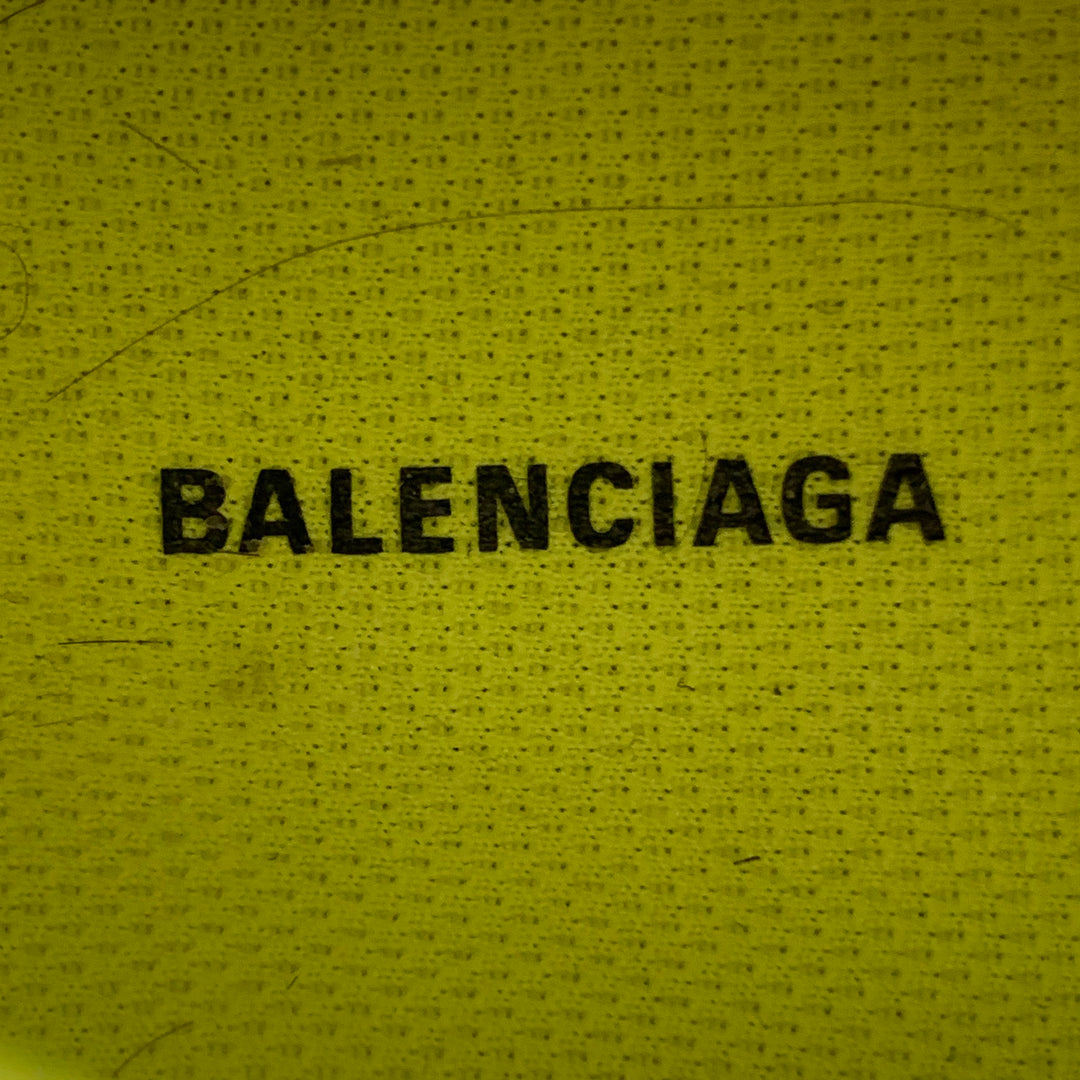 BALENCIAGA Size 6 Track 3 Green Neon Nylon Chunky Sneakers