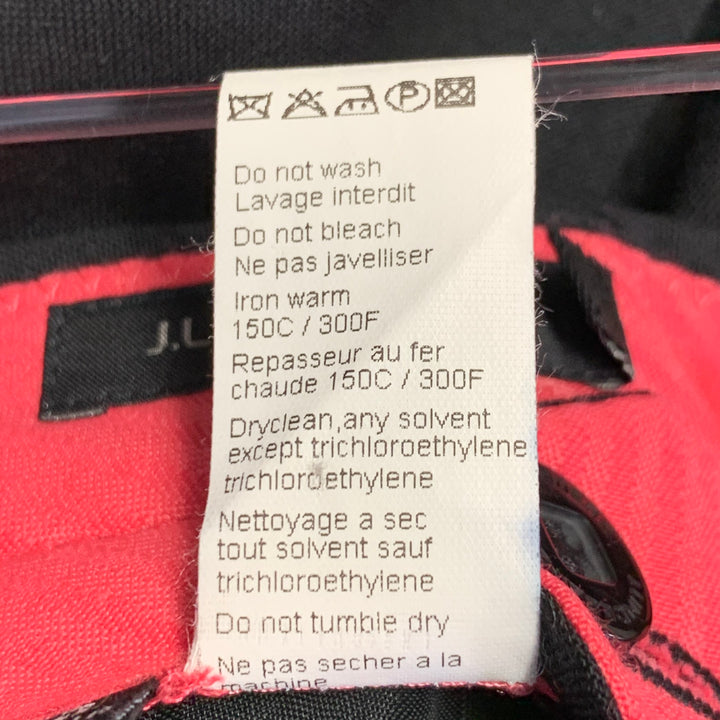 J. LINDEBERG Size 32 Black Wool Flat Front Dress Pants