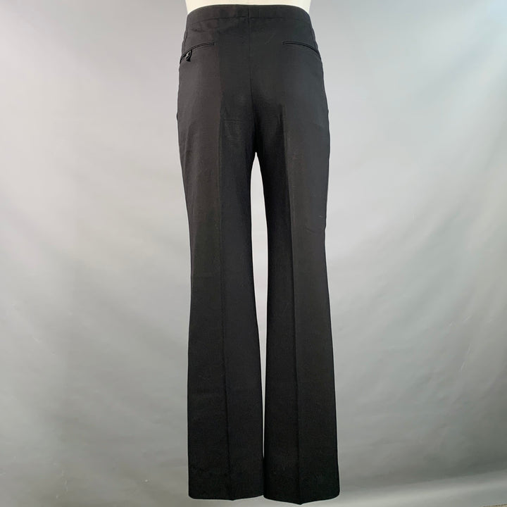 PAUL STUART Size 38 Regular Black Wool Notch Lapel 3 Piece Tuxedo