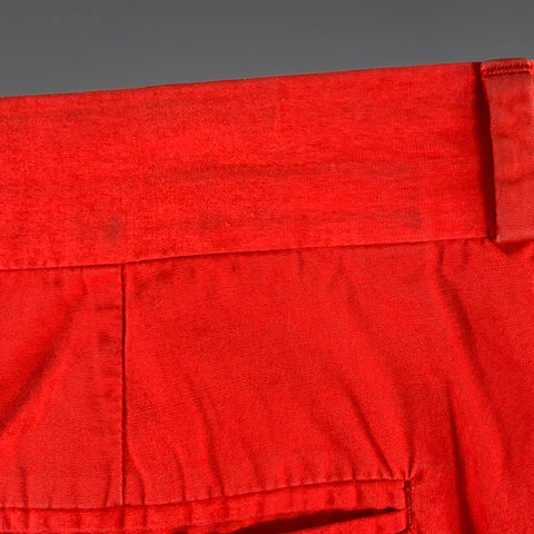 MAISON MARGIELA Size 32 Red Cotton Straight Zip Fly Casual Pants