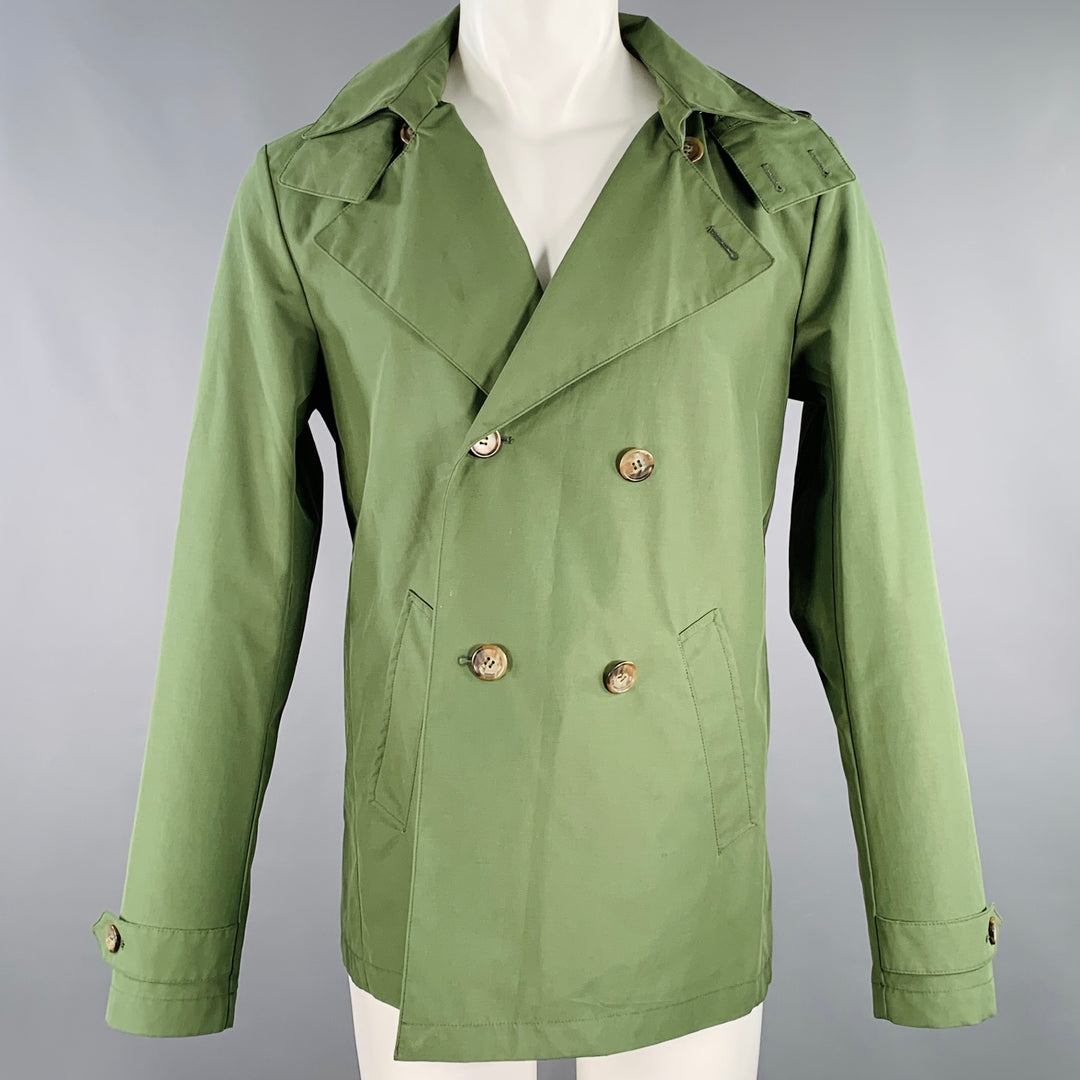LARDINI Size 40 Green Double Breasted Jacket