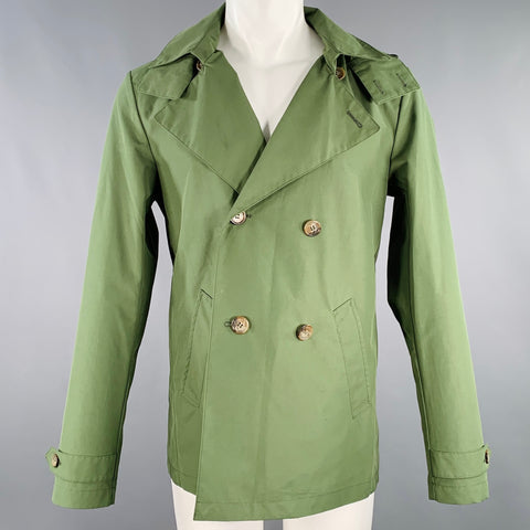 LARDINI Size 40 Green Double Breasted Jacket