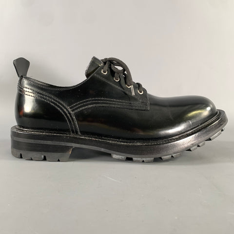 ALEXANDER MCQUEEN Size 10 Black Leather Lace Up Shoes