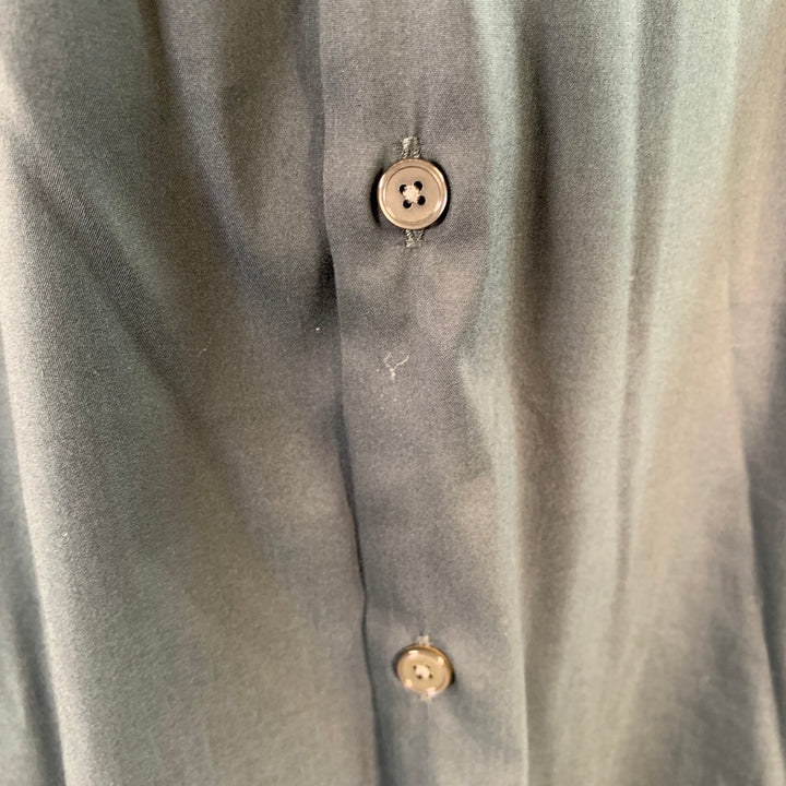 JAMES PERSE Size XL Charcoal Cotton Blend Cutaway Long Sleeve Shirt